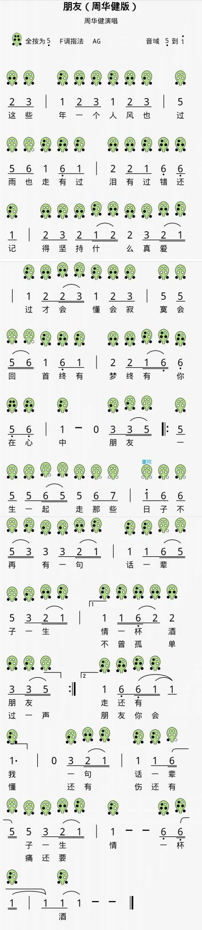 春晓陶笛谱带指法图片