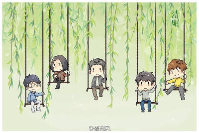 出自插画师麦刻风 节气壁纸系列 清明❤️