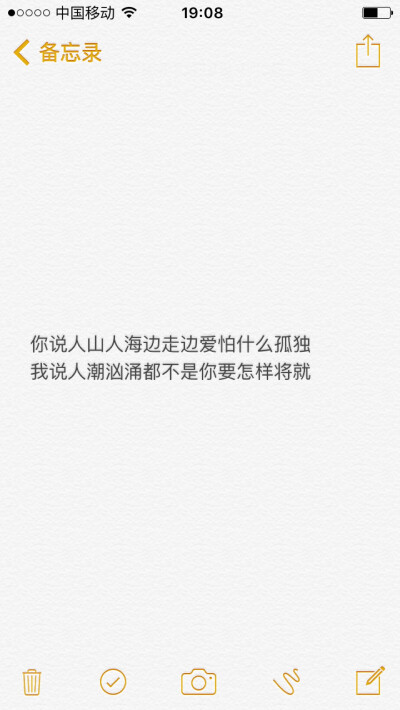 你说人山人海边走边爱怕什么孤独
我说人潮汹涌都不是你要怎样将就