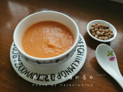 Aug.19 今日早辅食：番茄鹰嘴豆泥+水蒸蛋
PS：妈妈有事要出门，姥姥一个人在家照顾你，你要乖乖吃饭哦～