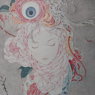 Eyeball Bug and Roses II” poster (detail)
by Takato Yamamoto