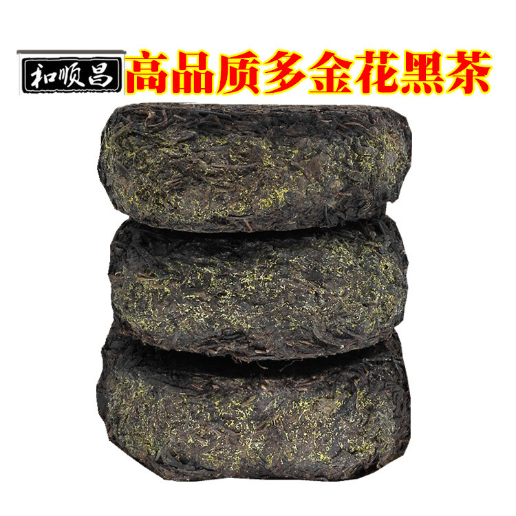 黑茶湖南安化安化黑茶金花黑茶叶1kg 安华野生原叶手筑金花茯砖茶