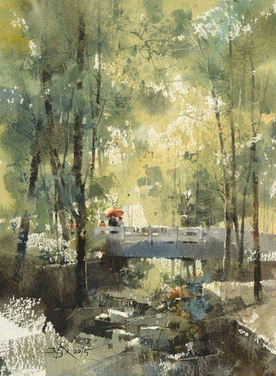 来自水彩艺术家 Chien Chung Wei （简忠威）绘画作品一组 (转)建筑的光和影，水彩的世界