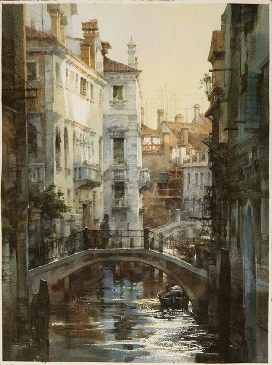 来自水彩艺术家 Chien Chung Wei （简忠威）绘画作品一组 (转)建筑的光和影，水彩的世界