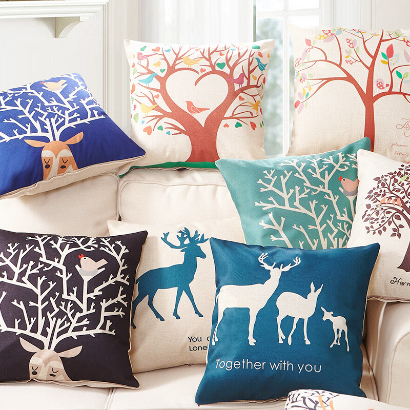 卡通抱枕沙发靠垫可拆洗靠枕床头靠背汽车护腰靠垫抱枕套芯靠枕垫