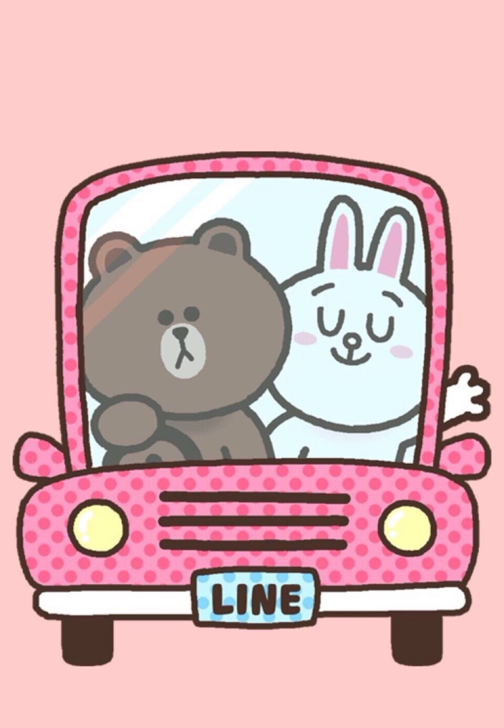 line friends 壁纸 iPhone 可妮兔布朗熊