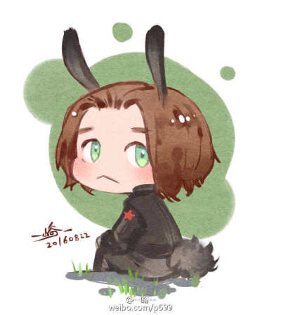 #Bucky# 睡前迅速涂一张，节省时间所以只能画Q版啦，晚安