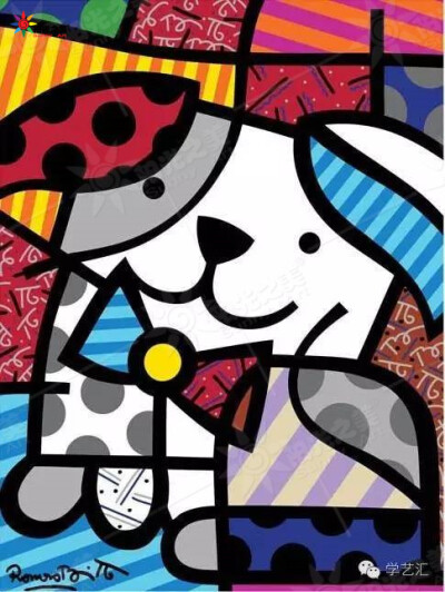 Romero Britto 巴西流行艺术家，对色彩他有独特的见解，在他的手里每一幅画都充满了童真令人流连忘返~