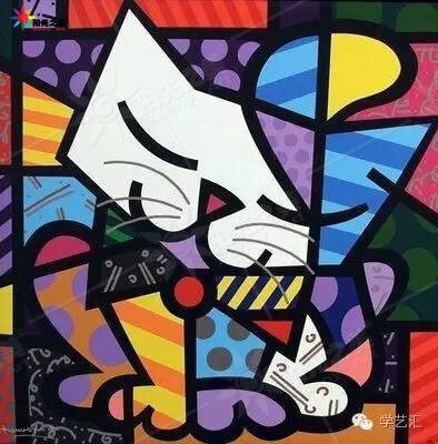 Romero Britto 巴西流行艺术家，对色彩他有独特的见解，在他的手里每一幅画都充满了童真令人流连忘返~