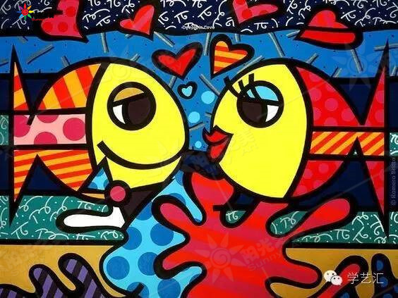 Romero Britto 巴西流行艺术家，对色彩他有独特的见解，在他的手里每一幅画都充满了童真令人流连忘返~