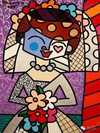 Romero Britto 巴西流行艺术家，对色彩他有独特的见解，在他的手里每一幅画都充满了童真令人流连忘返~