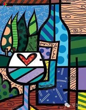 Romero Britto 巴西流行艺术家，对色彩他有独特的见解，在他的手里每一幅画都充满了童真令人流连忘返~