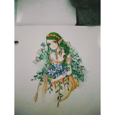 彩铅+水彩 临摹 小渣渣 冷卿