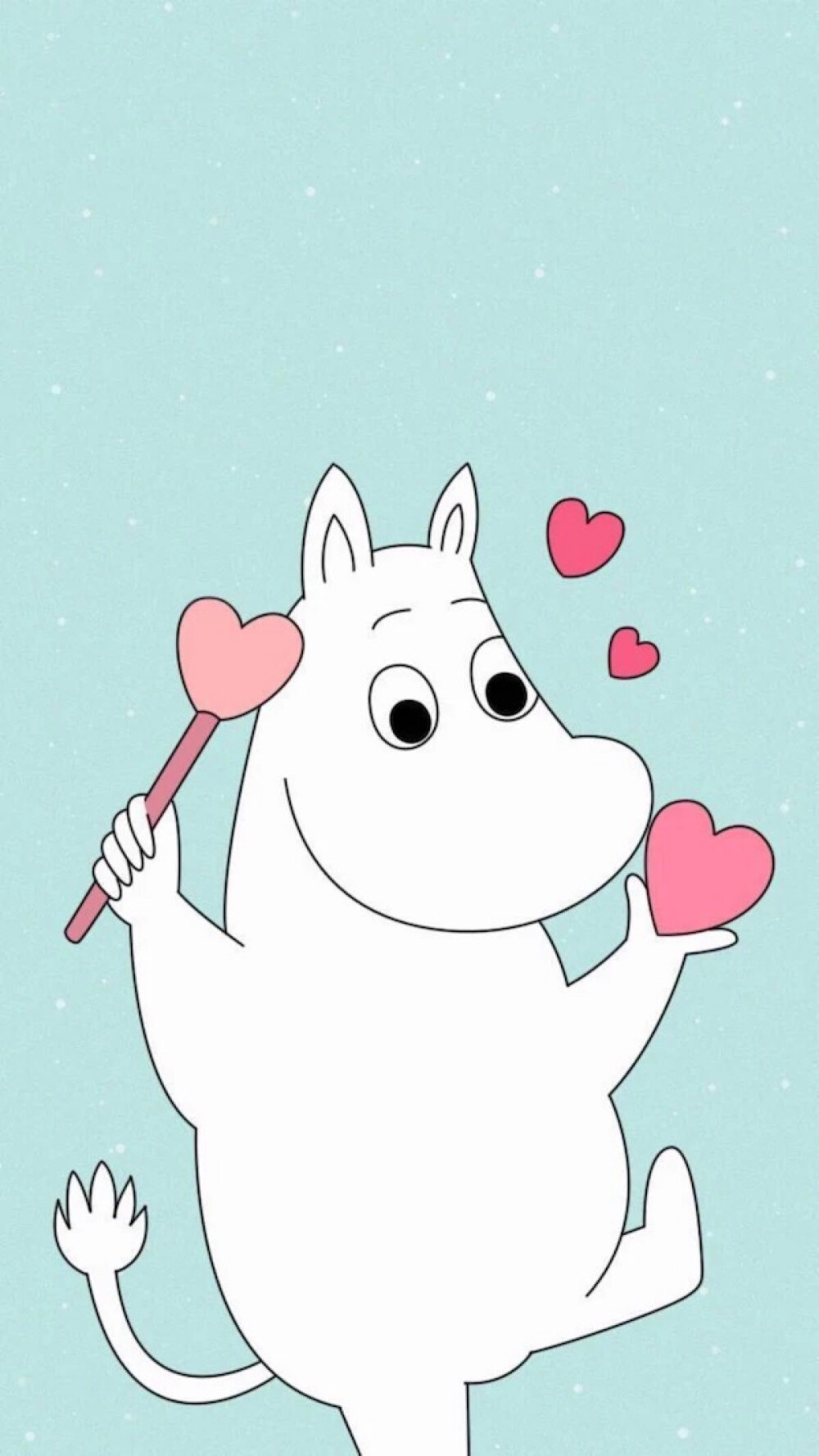 可爱简单插画萌系小清新薄荷绿屏保78637871