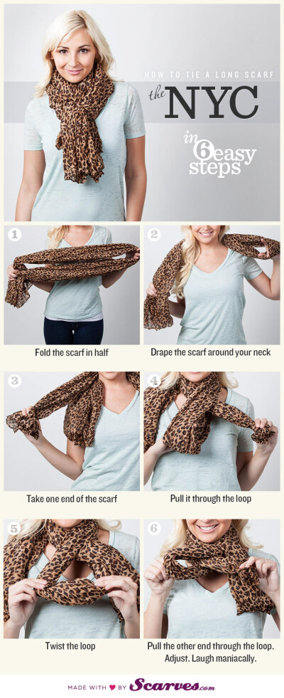 How to tie a long scarf: The NYC