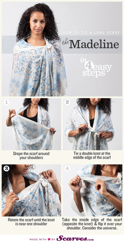 How to tie a long scarf: The Madeline