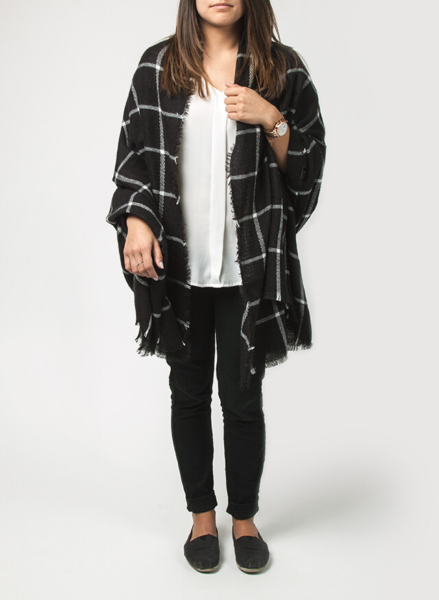 9 Ways to Wear a Blanket Scarf: 9. The Poncho