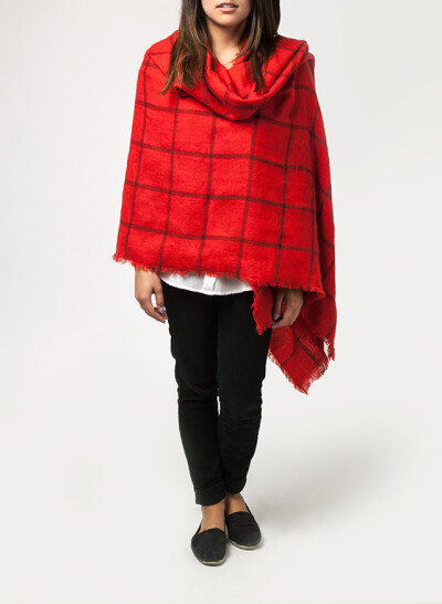 9 Ways to Wear a Blanket Scarf: 3. The Cape