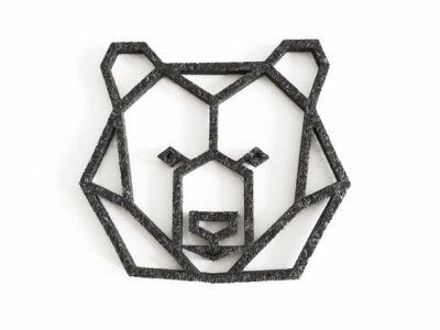 geometric bear head felt coaster from enna shop by DaWanda.com: