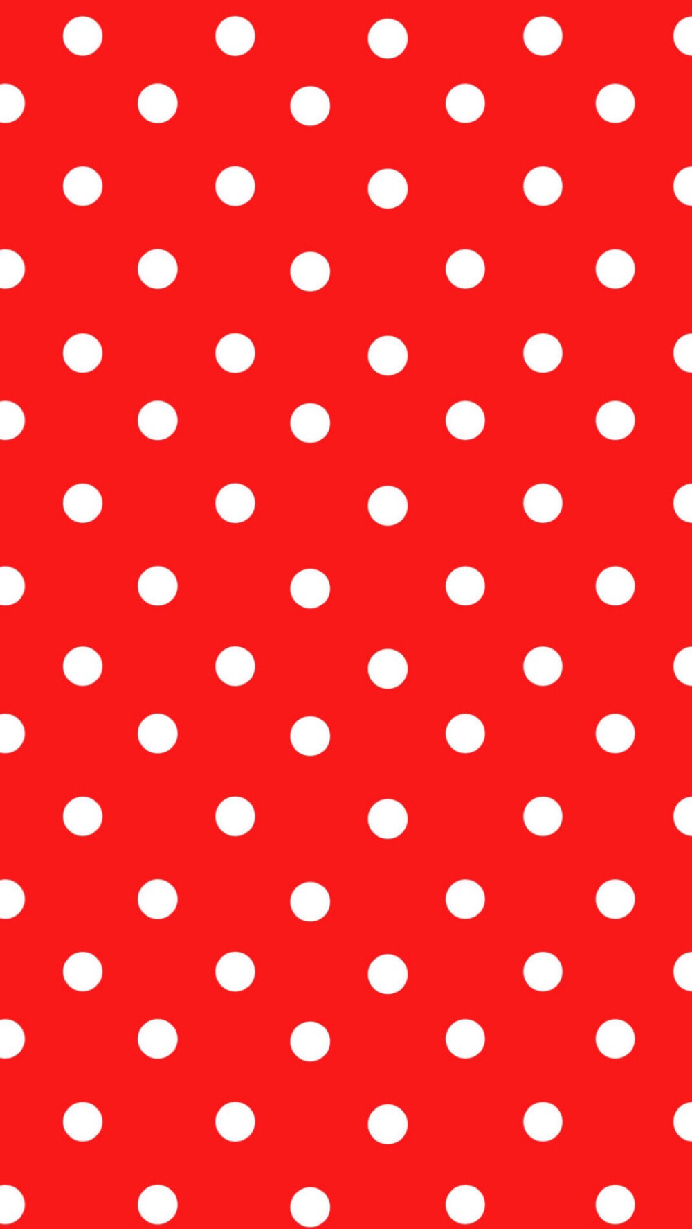 简单小清新红色波点手机壁纸◕‿◕✿