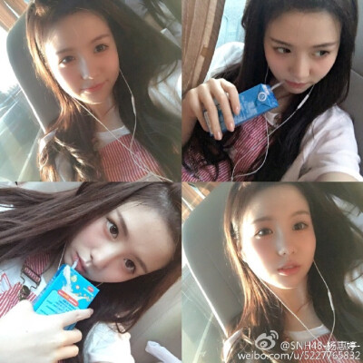 @SNH48-杨惠婷-：吃饱喝足 大额头会露上瘾夏天刘海真的好热啊