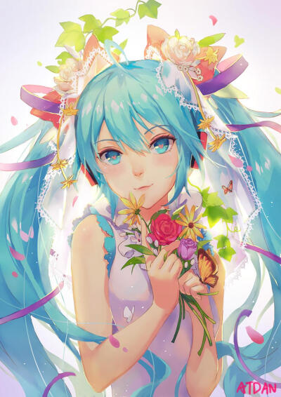 Miku_小原原原子Dan_VOCALOID圈插画_网易GACHA二次元社区