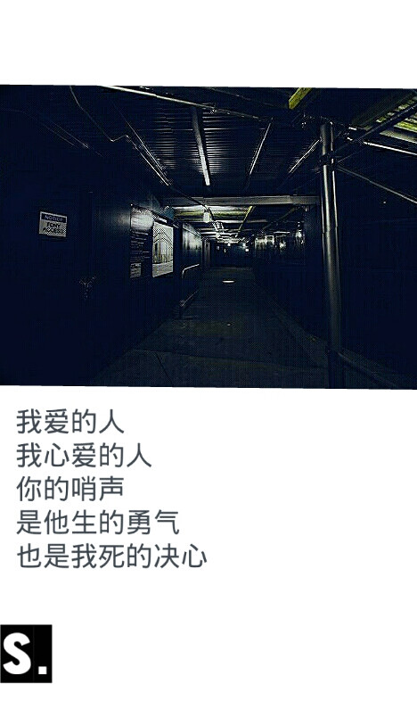 我爱的人我心爱的人你的哨声是他生的勇气，也是我死的决心