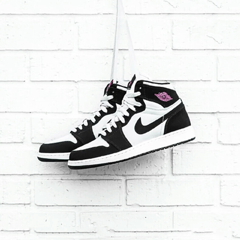 Nike Air Jordan 1 High GS AJ1乔1黑灰女子篮球鞋332148-015-028