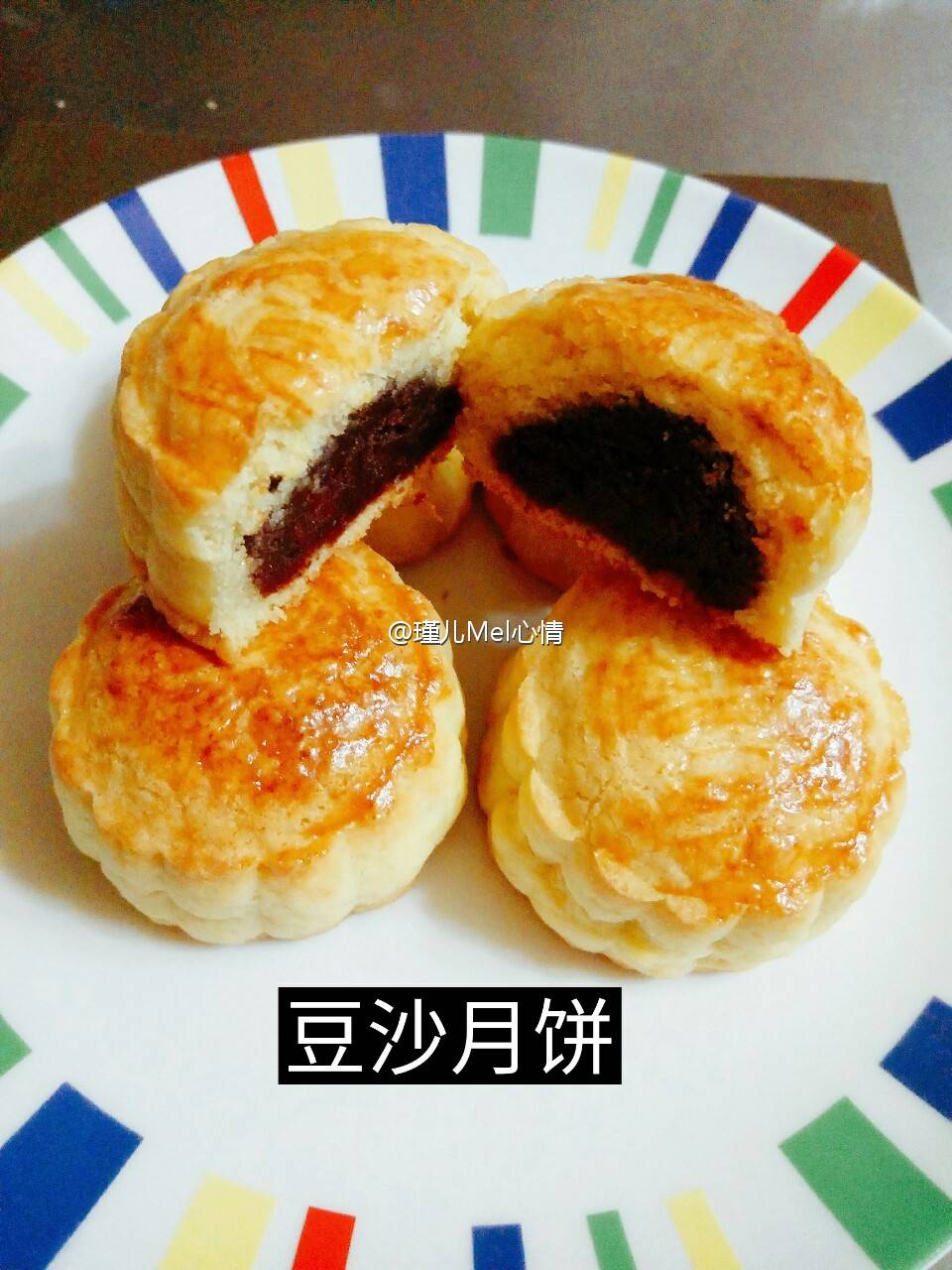 手工果味豆沙月饼