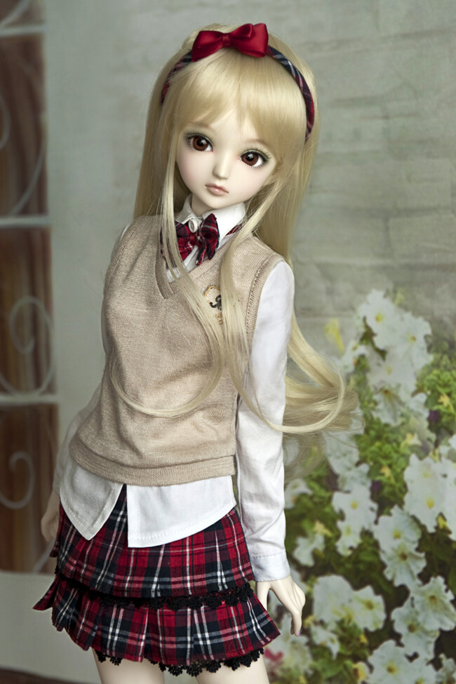 学院风sd娃娃bjd娃娃英伦风唯美青春情侣女生头像手机壁纸