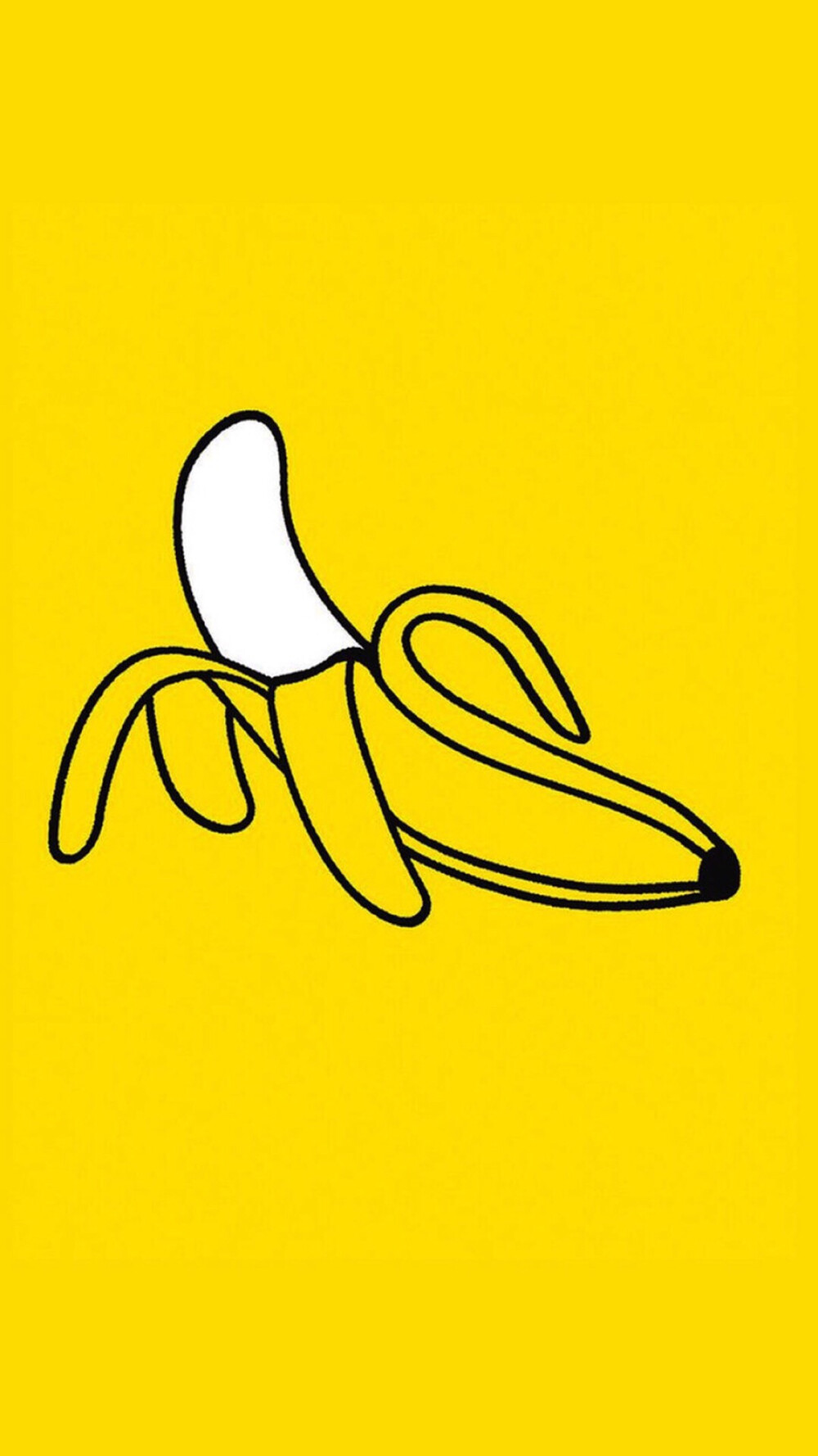 黄色系 简单 清新 香蕉 手机屏保(◕‿◕✿