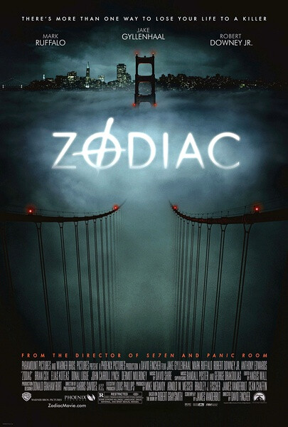 《十二宫》(Zodiac,2007年,美国):二十世纪70年代，旧金山出现了一个自称“十二宫”的杀人狂，杀人后，向媒体寄一封信，留下密码、线索，向警方挑衅，多次的阴差阳错使案件陷入僵局，警方渐渐束手无策。连环杀人案件也引起了《旧金山纪事报》的记者罗伯特和保罗的注意，他们在警察大卫的帮助下，开始调查这一系列的连环凶杀案件。他们与“十二宫杀手”展开了一场永无止境的斗智斗法，却不知这只会将他们各自的生活引向更深的黑暗......