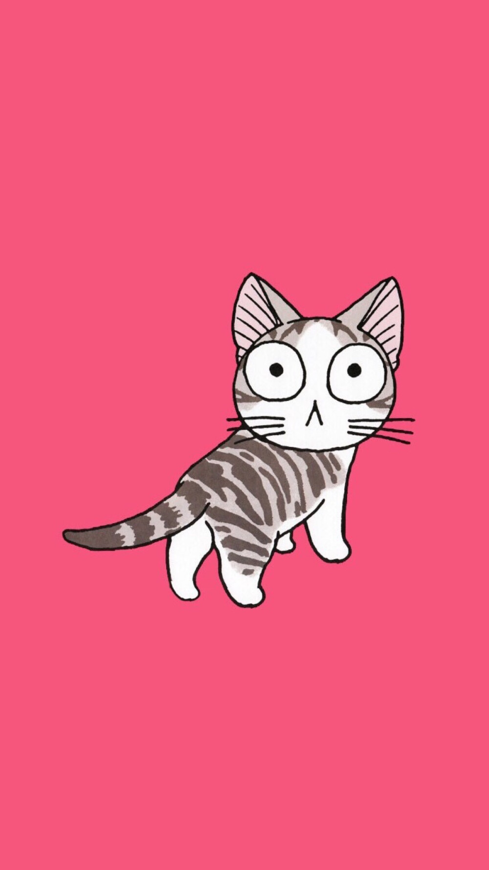 红色系简单卡通iphone手机屏保78637871