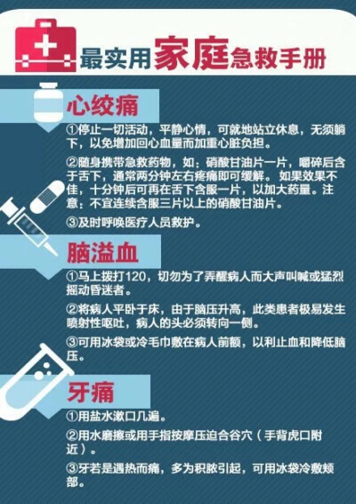 不可不知的家庭急救知识