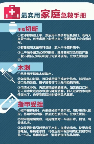 不可不知的家庭急救知识