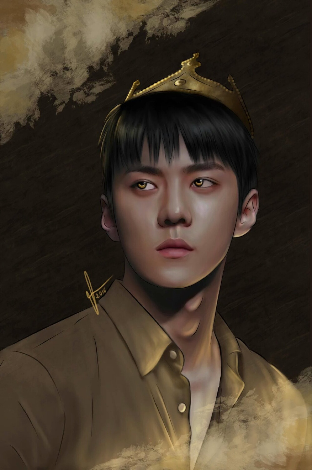 EXOFANART吴世勋手绘插画壁纸头像by.panicinpraidse