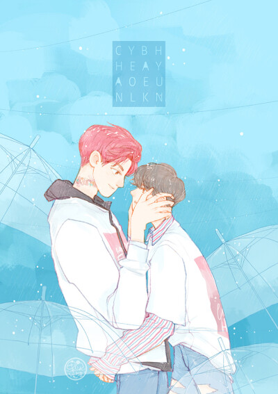 EXOFANAR灿白手绘插画壁纸头像by.BreakBaek