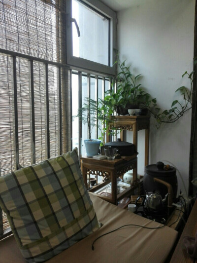 沫沫的茶室一角