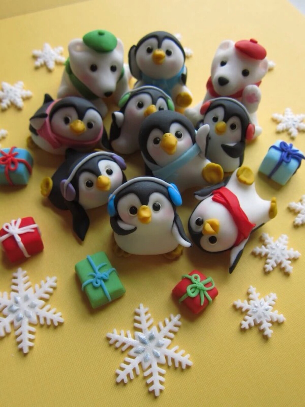 DIY 手工 饰品 软陶 超可爱的企鹅哩！