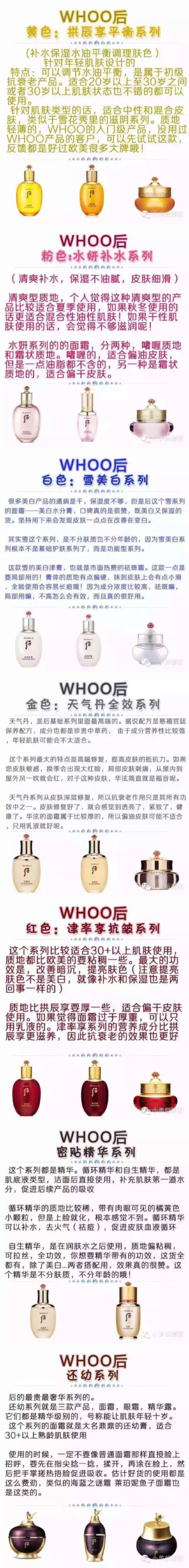 后whoo系列功效解读