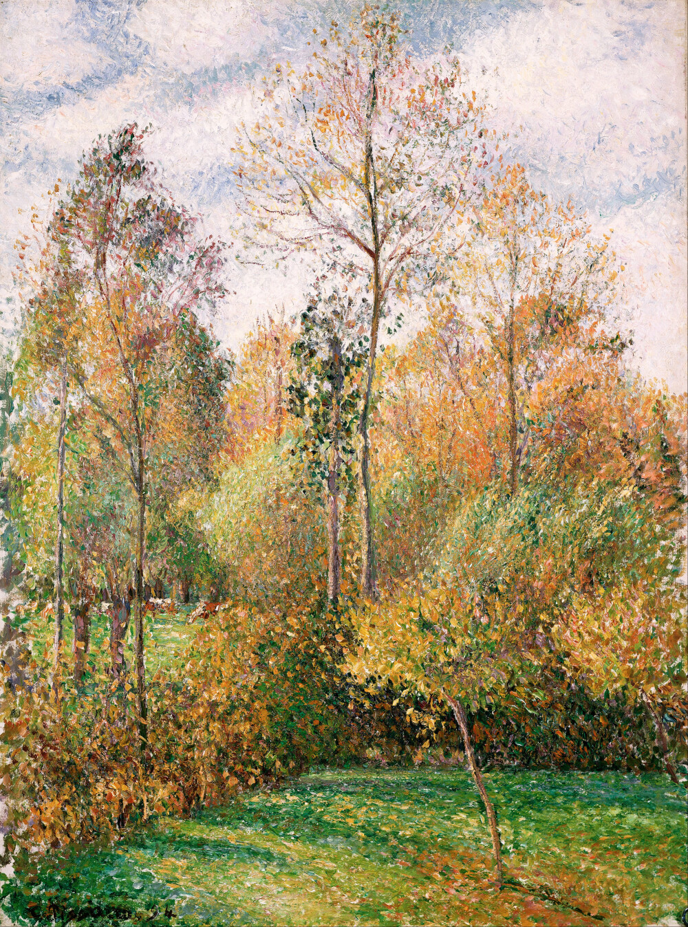 Camille_Pissarro:Automne, Peupliers, Eragny (Autumn, Poplars, Eragny)(Google Art Project)