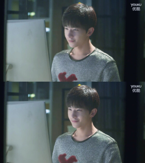 杨洋，《微微一笑很倾城》看见你的笑，比我心跳更重要，就承认一笑倾城一见自难忘（自截图）