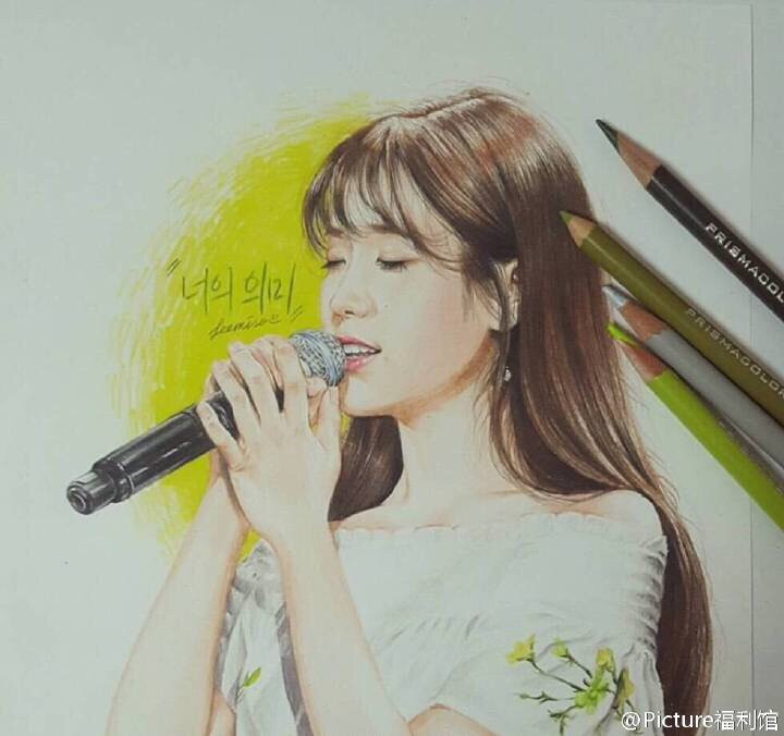 IU 李智恩 一位IU粉丝的手绘彩铅画