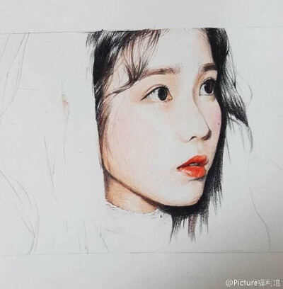 IU 李智恩 一位IU粉丝的手绘彩铅画