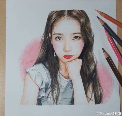 IU 李智恩 一位IU粉丝的手绘彩铅画