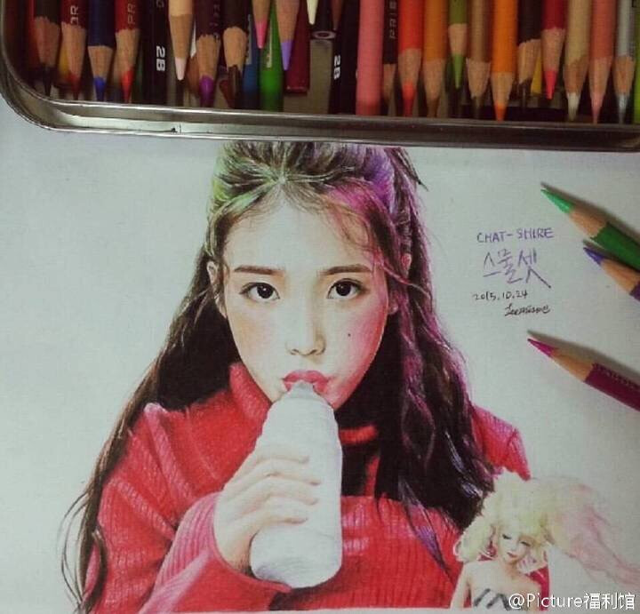 IU 李智恩 一位IU粉丝的手绘彩铅画