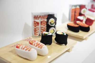新鲜的食材为您的足下 日本创意Sukeno 虾寿司 儿童袜子2件