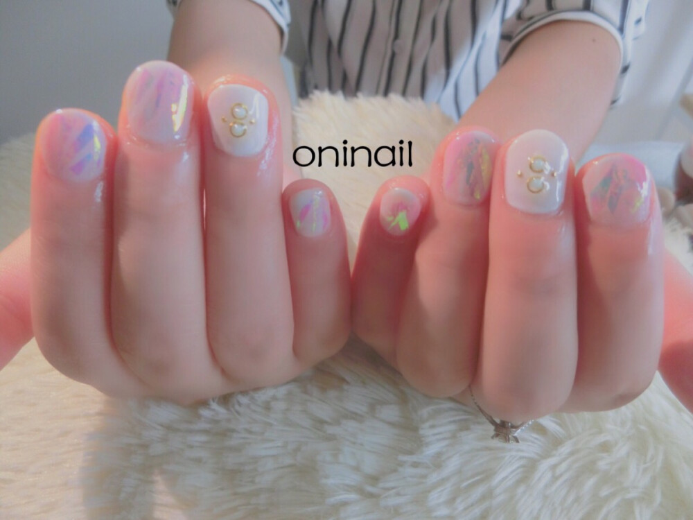 Independent design | oni nail studio 新娘甲\玻璃纸晕染