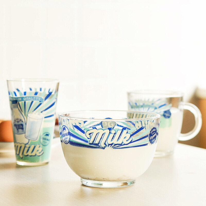 意大利进口CERVE玻璃凉水杯 牛奶印花玻璃杯大容量冷水壶果汁壶