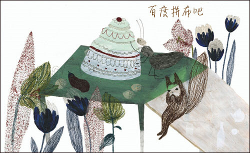 比利时插画师Julie Van Wezemael的作品，她擅长把刺绣和拼布两种技艺相结合，带我们走进她那一个创意十足的童话世界。初看这些作品，清新自然，栩栩如生，在绘画的色彩中隐现布艺的纹理与质感。她的特点是画笔并不是她唯一的工具，像刺绣的线等也她创作的素材，非常精巧细致。